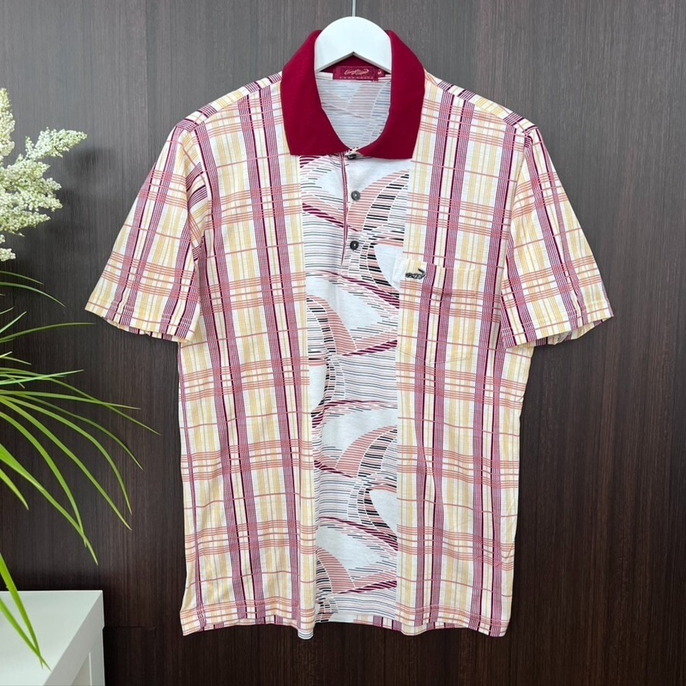 Vintage 80s 90s Crocodile Brand polo size Men's Medium - All Over Print
